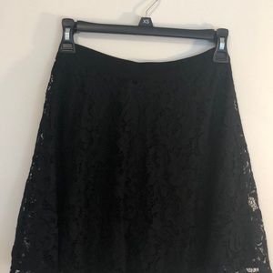 Black lace skirt